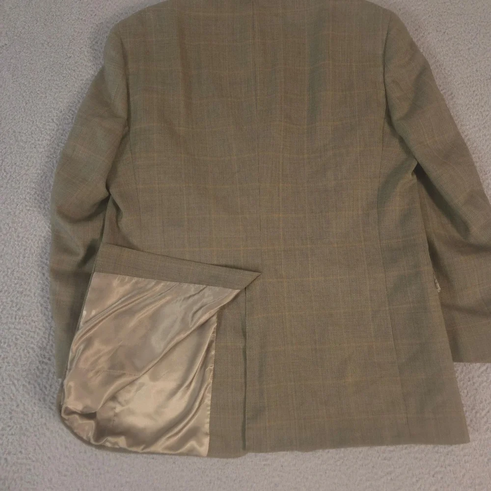 Austin Reed Blazer Men 42R Glen Check Plaid Wool Blend 3-Btn Sport Coat Jacket